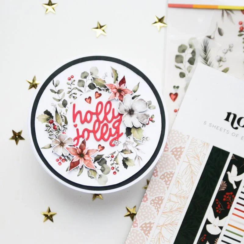 Piggy Craft металлические штампы для резки форма Holly Jolly Letters скрапбук нож рукоделия