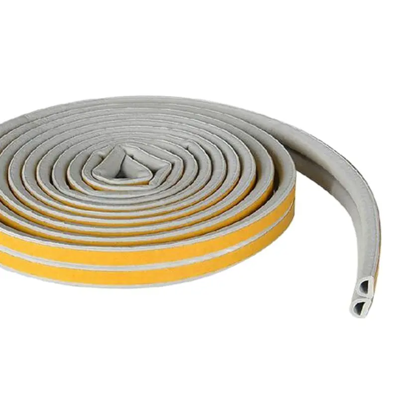 

6meters Brown Self Adhesive Soundproof Rubber Seal Strip Seal Strip Collision Resistant For Doors and Windows