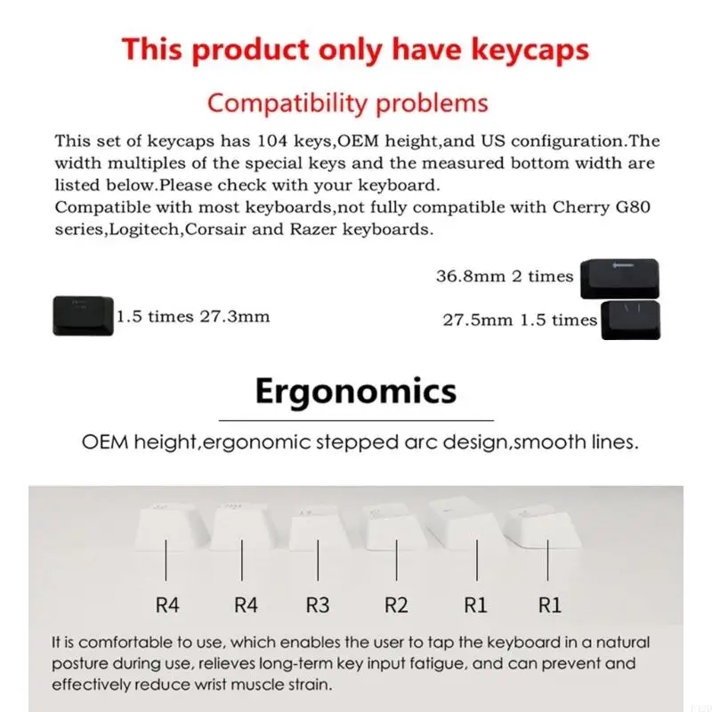 F42D DIY Gaming Keyboard Российский корейский клавиша ABS LED Keylit Keycap для Cherry MX