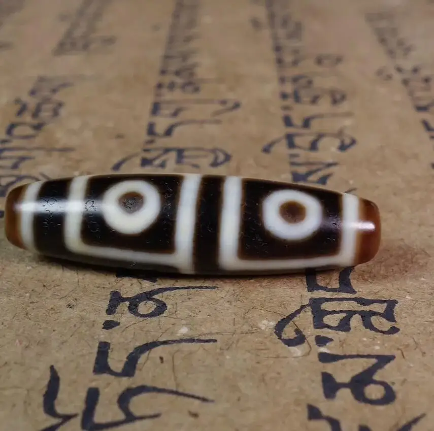 Древние тибетские бусины DZI Старый Агат 4 глаза тотем амулет подвеска GZI #3376