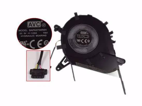 

4-проводной охлаждающий вентилятор для ноутбука AVC BAPA0704R5H Y001 13NB0JC0M07011 DC 5V 0.5A