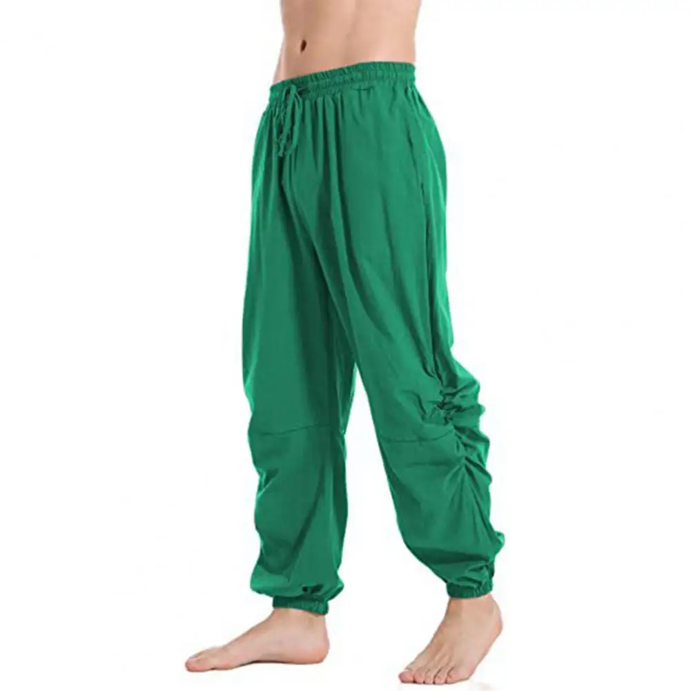 

Stylish Men Pants All Match Male Men Trousers Elastic Waist Pockets Trousers