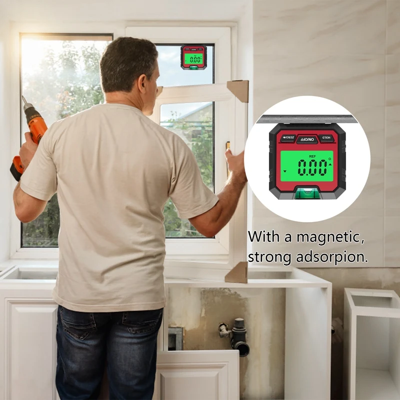 Mini Digital Protractor Inclinometer Electronic Goniometer Level Angle Measurement Meter Finder Box