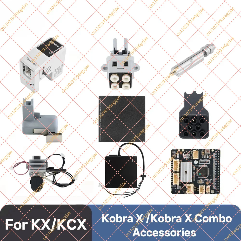 Фото Комплектующие KLF для ANYCUBIC Kobra X / Combo: печатающая головка, PEI-пластина, материнская плата, сопла 0.25/0.4/0.6/0.8 мм, блок подачи филамента, нагревательная платформа (Hotbed Assem) №1