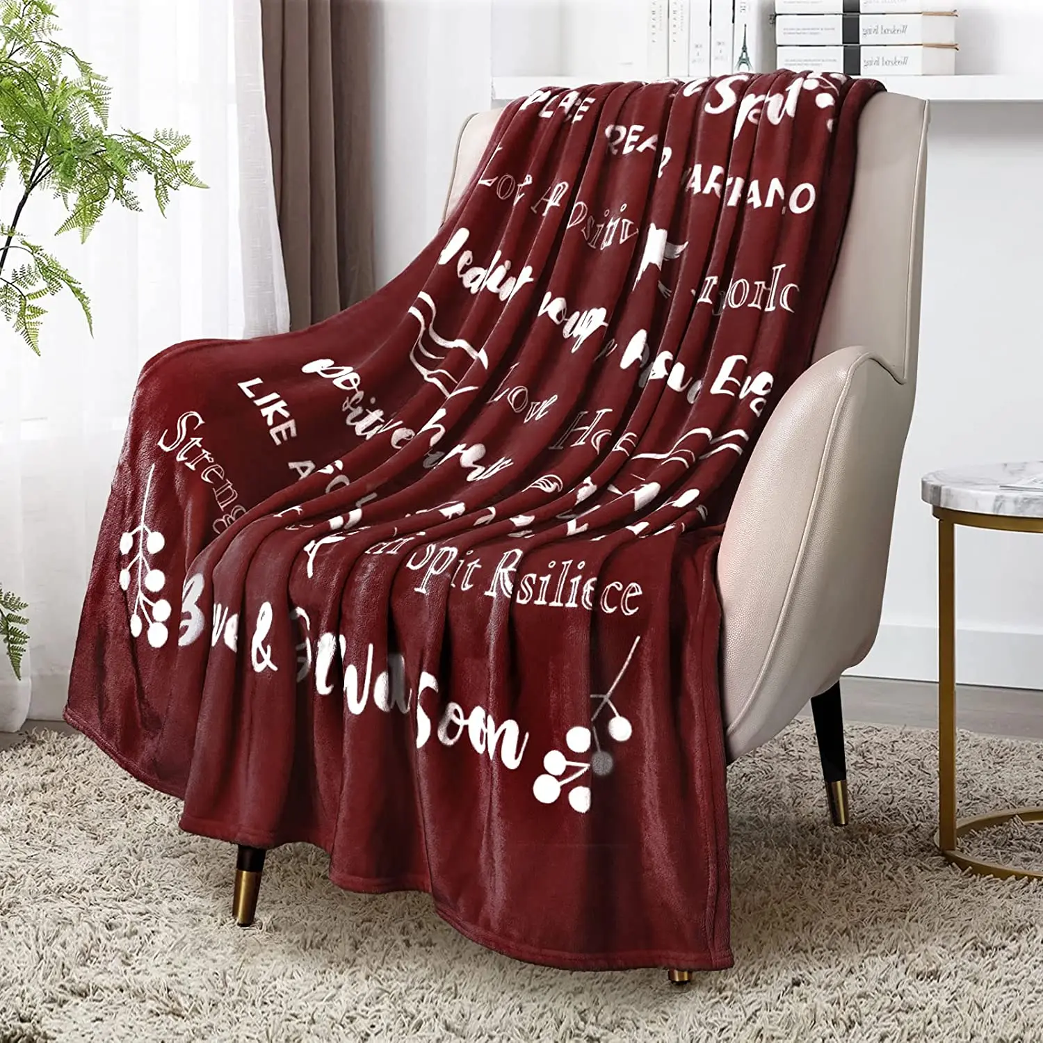 

Одеяло для исцеляющих мыслей из флиса, супермягкое и теплое одеяло для женщин с положительной энергией