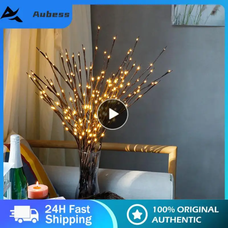 

Simulation Branch Flower Light String LED Tree Branches Lamp Creative Nordic Decor Bedroom Beside Atmospheric Indoor Lighting