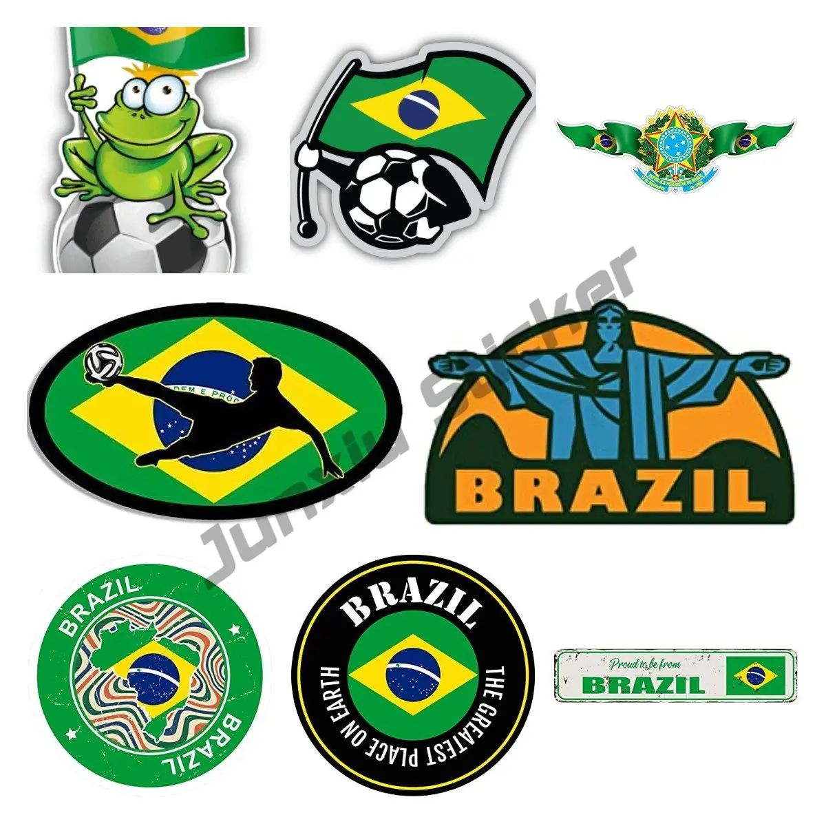 Индивидуальный Овальный флаг с кодом страны Бразилии флаг с футбольным игроком 3 м Светоотражающая наклейка на шлем с любовным сердцем аксессуары для ПК