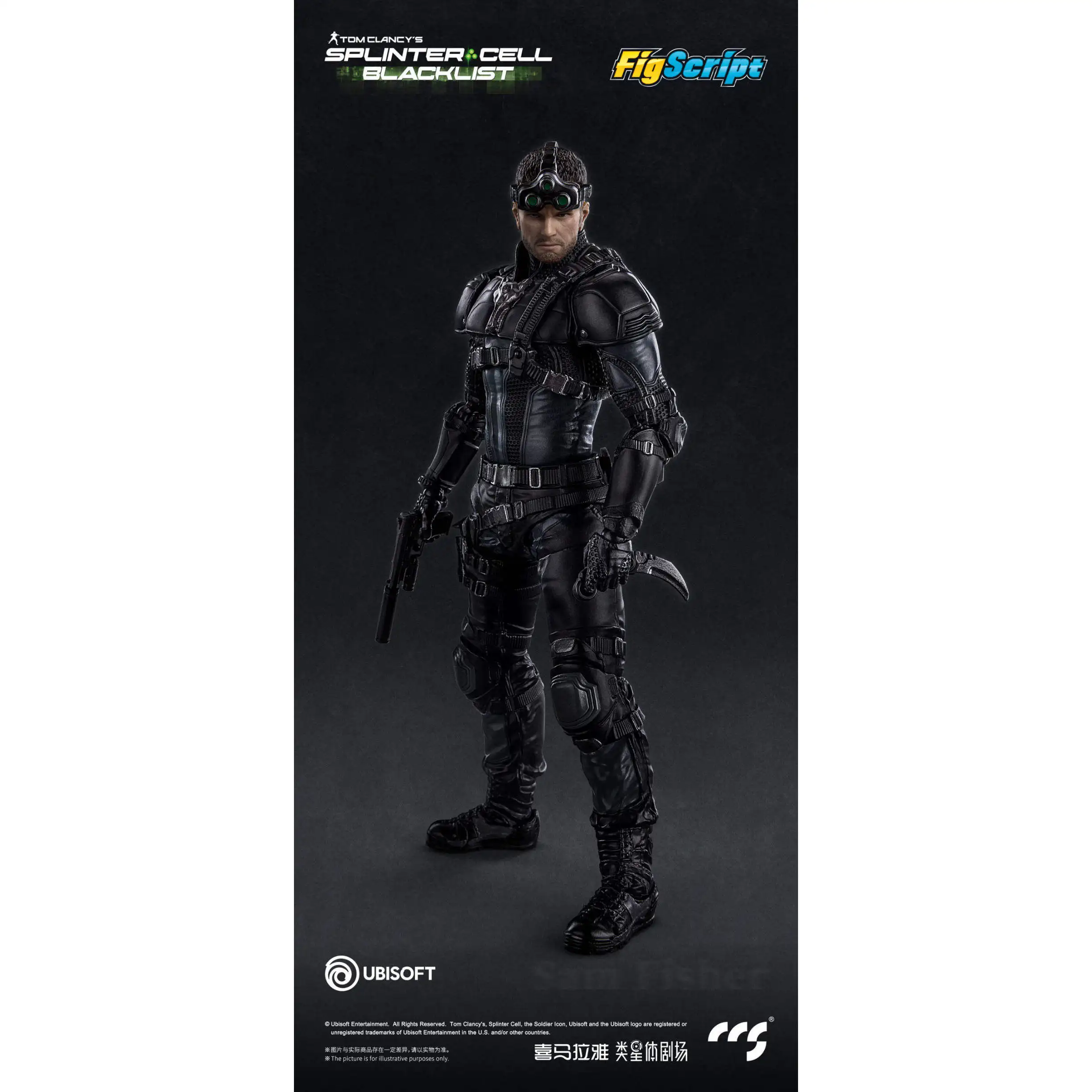 Фото В наличии: Коллекционная фигурка CCSTOYS 1/12 FigScript Tom Clancy's Splinter Cell 6 Сэм Фишер №4