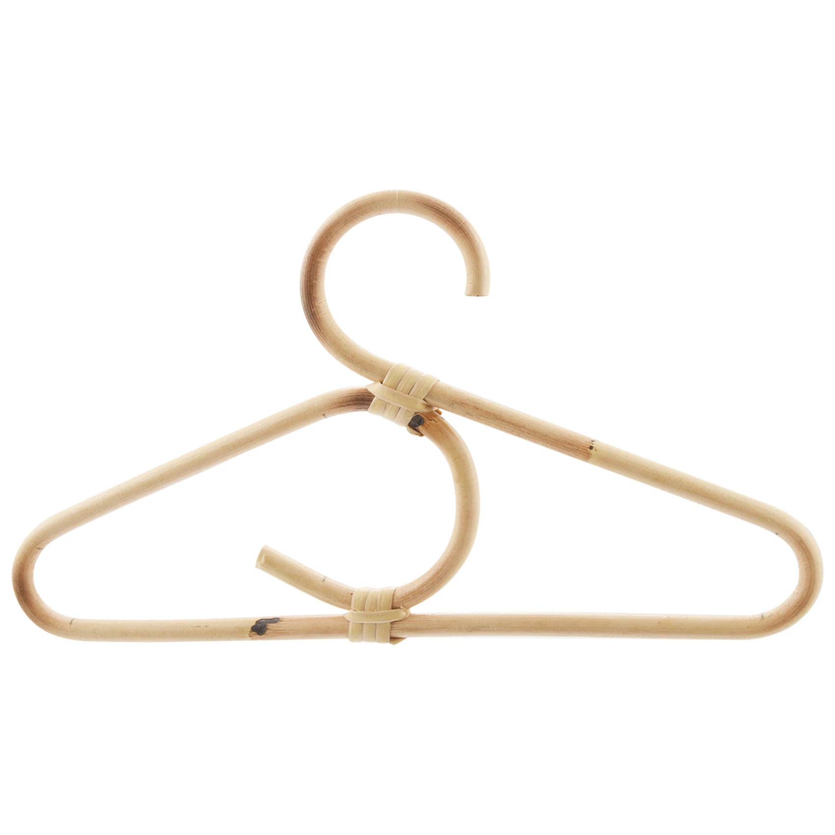 

2Pcs Rattan Clothes Hanger Nordic Style Kids Garments Organizer Rack Children Hanger Kids Room Decor Hangers for Clothes