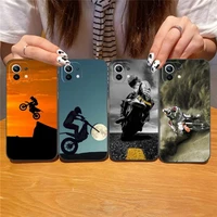 moto cross motorcycle sports phone case black silicone for iphone 13 pro max 11 12 xr x xs mini se 2022 for 6 6s 7 8 plus funda