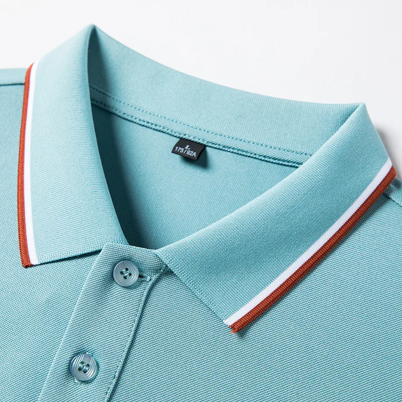 Men's HAZZYS Golf Wear Clothing Summer Men Shirt Solid Color Short Sleeve Casual Polo Business Sports Camping