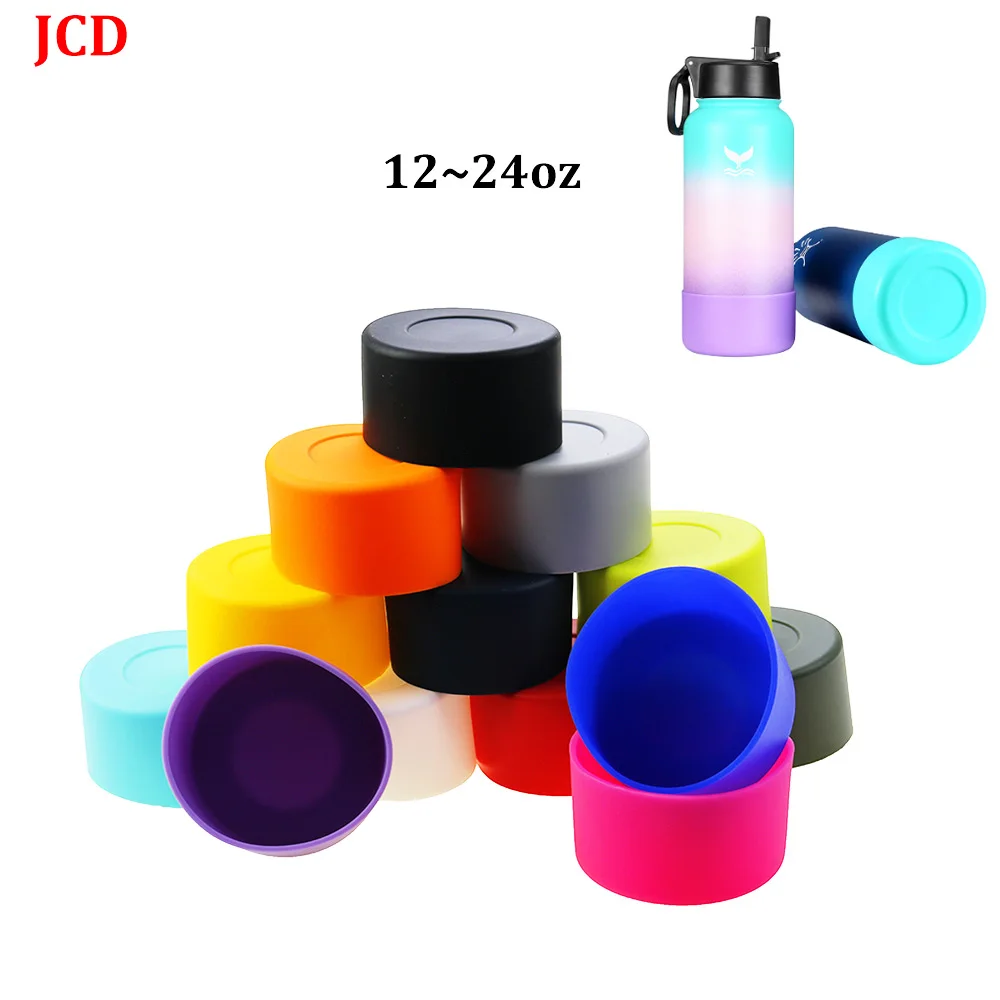 

JCD 7.5cm Practical For Water Bottles Sport Skid Resistance Home Use Cup Bottom Cover Anti Slip Sleeve Coasters Silicone Boot