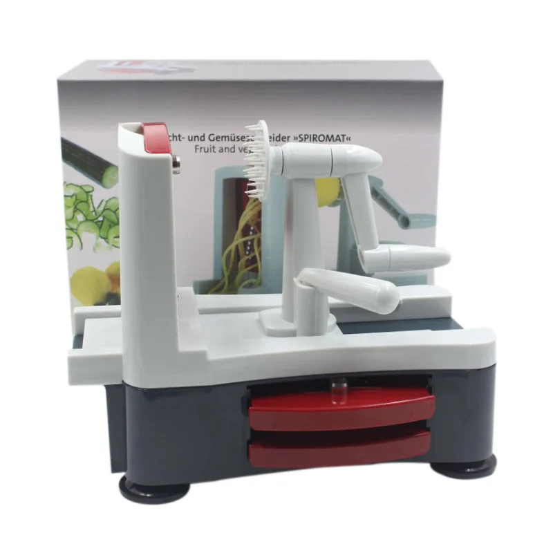 

Vegetable Chopper Slicer Manual Kitchen Accessories Grater Round Cutter Potato Spiralizer Home Gadget Tool Item 3 in 1