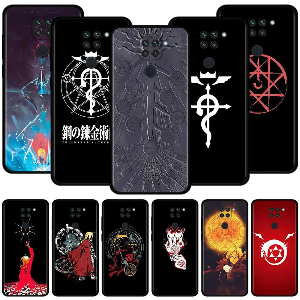 

Case For Xiaomi Redmi Note 11 10Pro Max Capa note 9S 9 8 Pro 9T 8T 7 Funda for redmi 10 k40 9 9C 9A 8 Caso Fullmetal Alchemist