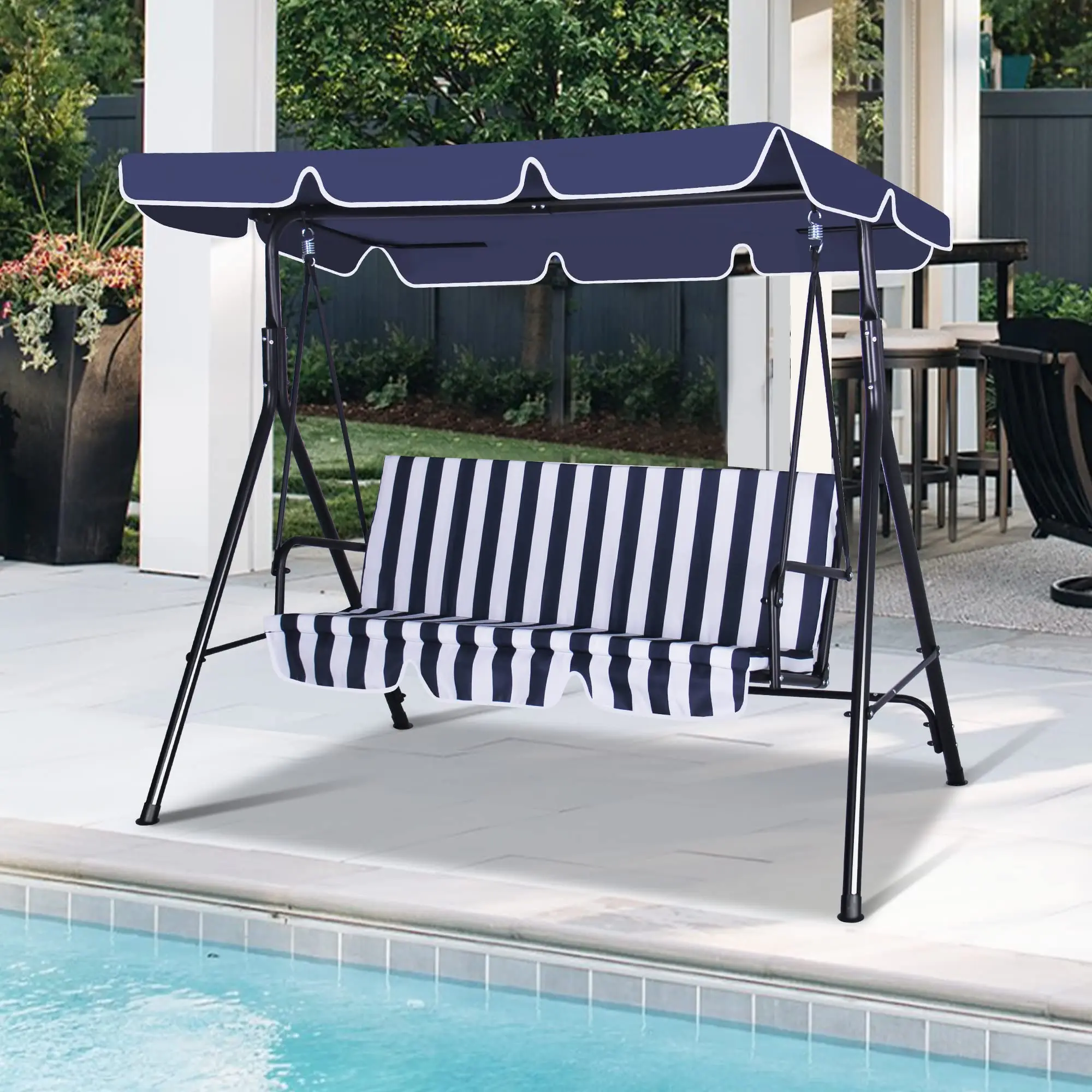 Открытый патио стул-качалка устойчивый к атмосферным воздействиям навес для