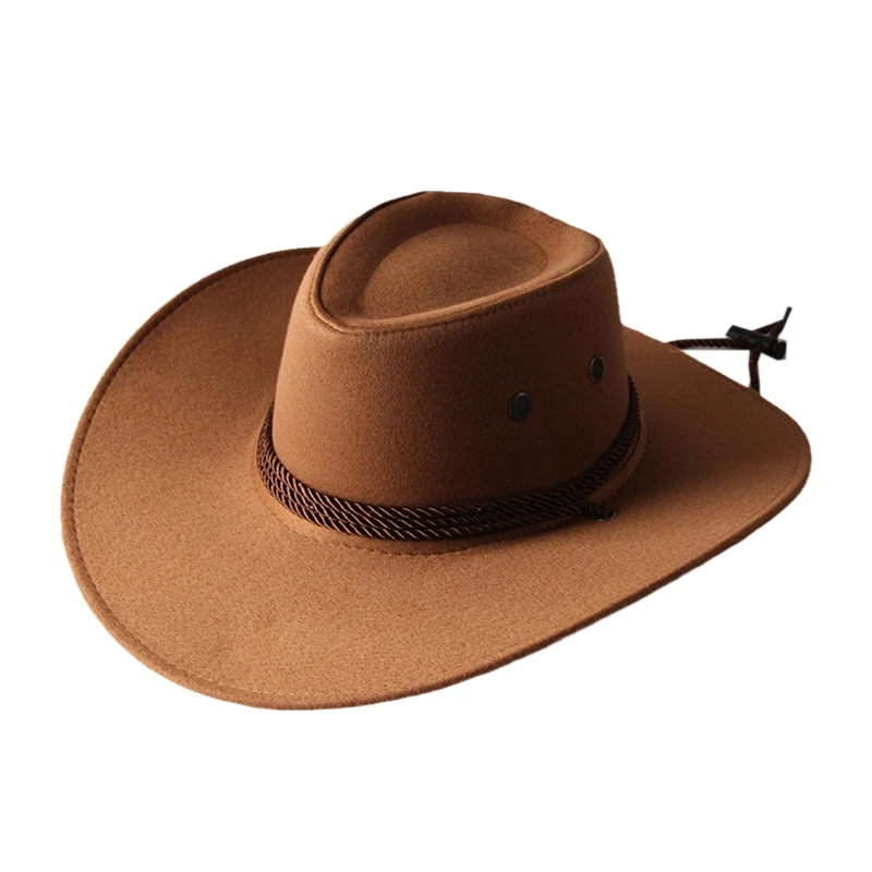 

Retro Jazz Hat Wide Brim Trendy Basin Hat Vintage Western Cowboy Hat All-match Surprise Gifts for Boyfriend Girlfriend