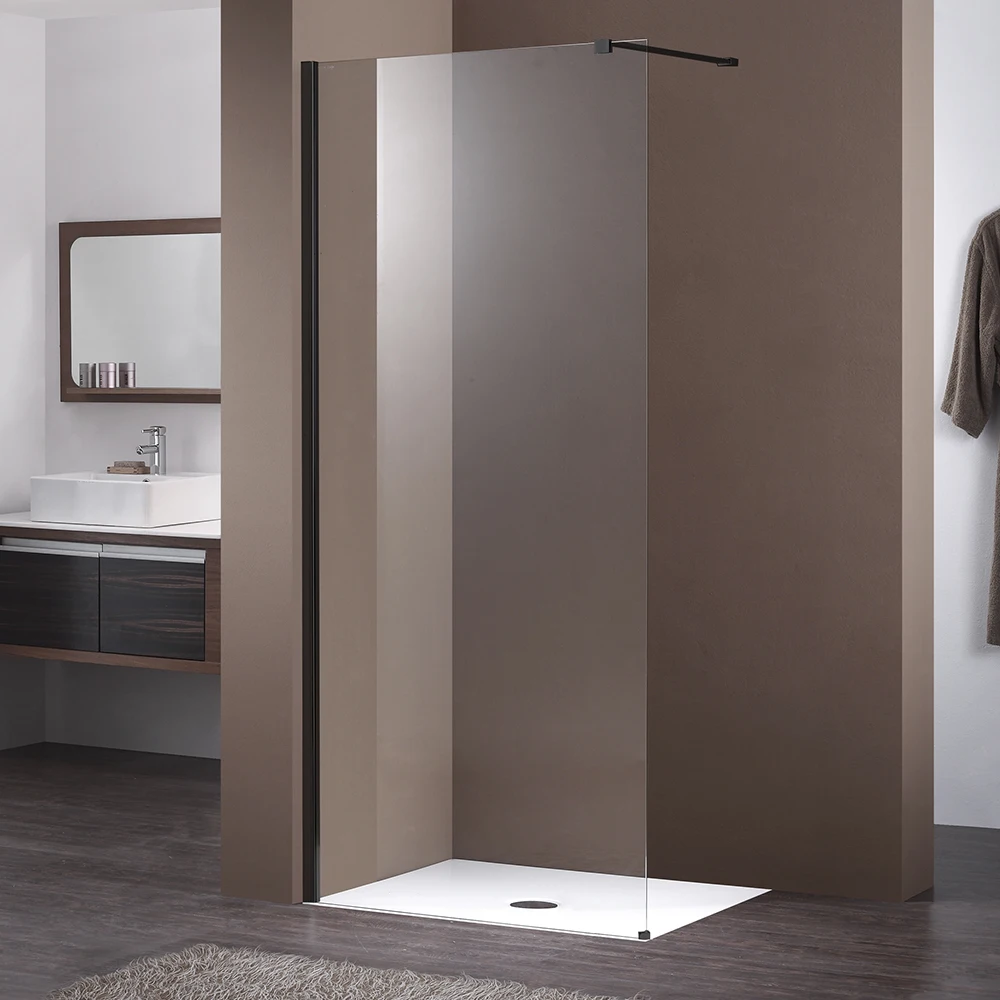 Фиксированная прогулка из закаленного стекла в рамке душевая панель стеклянная