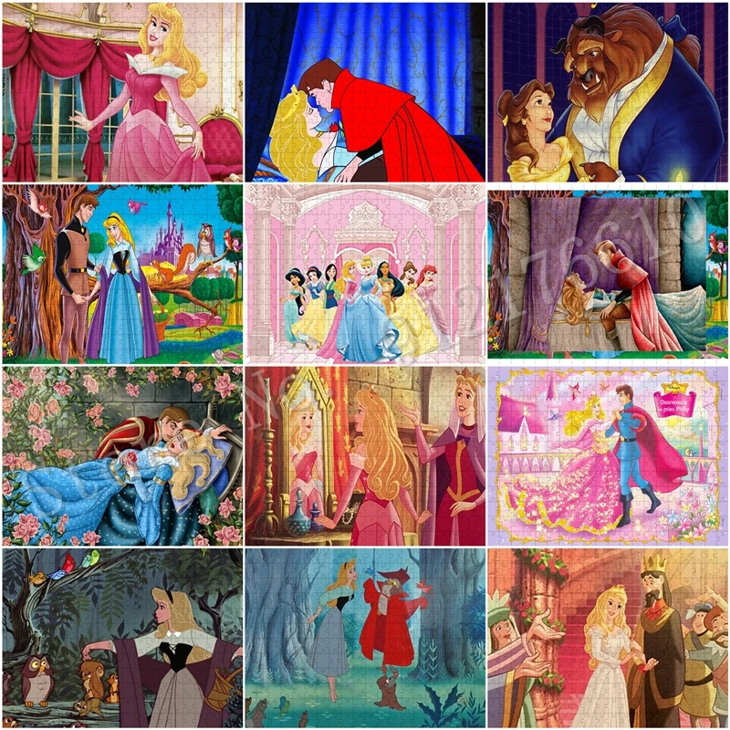 

Disney Princess Movie Jigsaw Puzzle Cartoon Snow White Modern Gift Educational Decompressed 1000 Pieces Paper Puzzles for Adults