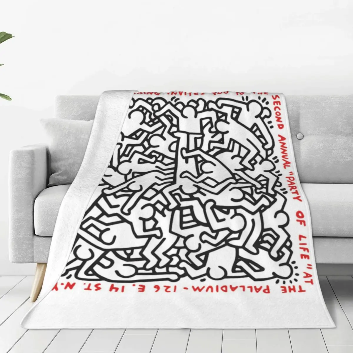 

Keith Cartoon Pattern Blanket Bedspread Bed Beach Soft Bed Blanket Double Bed Decor Sofa Blanket Windproof blanket Anti-pilling