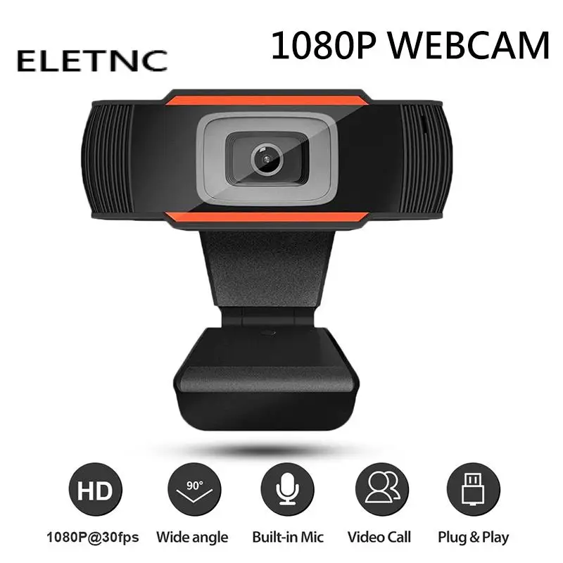 

Webcam 1080P Full HD USB Web Camera with Microphone USB Plug and Play Video Call Web Cam for PC Computer Desktop Gamer Webcast