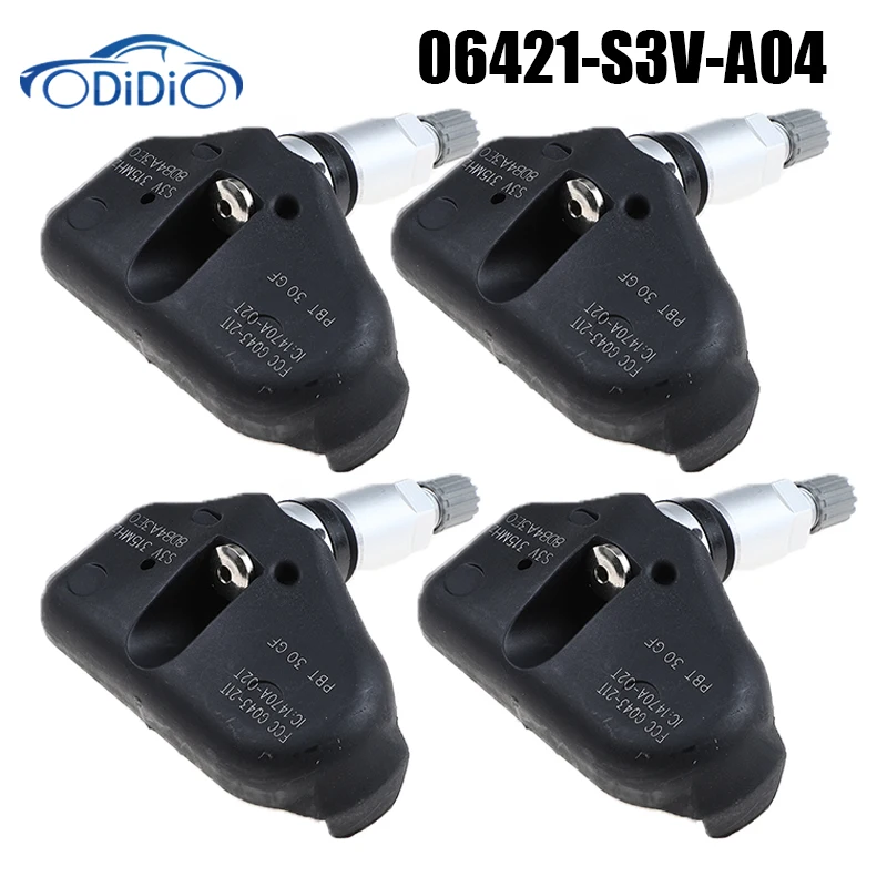 

06421-S3V-A04 06421S3VA04 433 MHZ Tire Pressure Sensors TPMS For Honda Odyssey Pilot Ridgeline Acura TL RL MDX 3.2L 3.5L 2005-14
