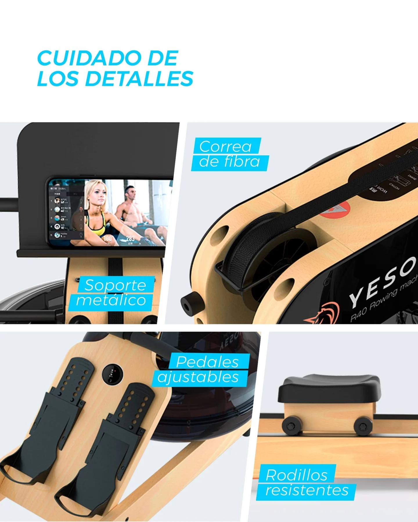 Складная гребная машина Xiaomi Yesoul Smart R40s Эргономичное сиденье. Бесшумный. Резервуар