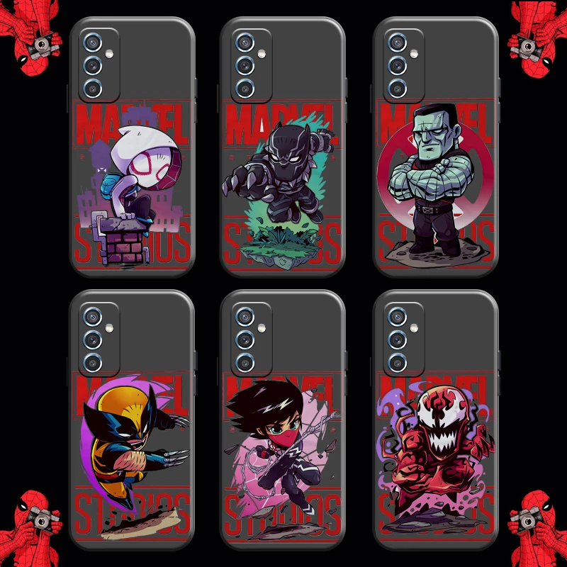 

Avengers Venom Spider Man Cute For Samsung M11 M12 Phone Case Coque Liquid Silicon Back Silicone Cover Carcasa