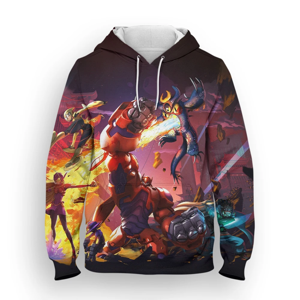 

Men's Sweatshirt Cartoon Anime Disney 3D Printing Big Hero Men's Hoodie Streetwear Spring Fashion Men's