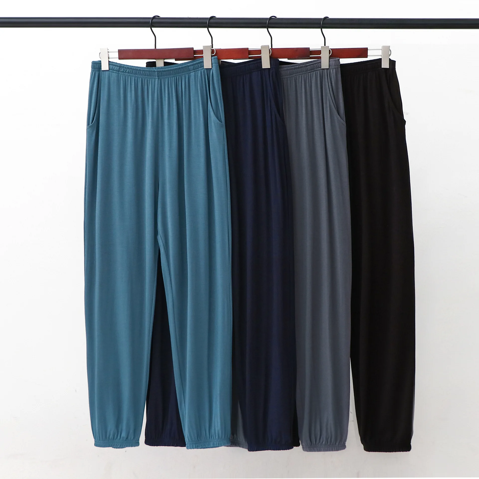Fdfklak Casual Solid Color 4XL-6XL Sleepwear Men's Pajama Pants Spring Summer Modal Trousers for Men Pajamas Male Comfortable
