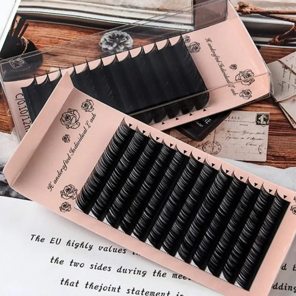 

8/11/13mm Mix Individual Eyelashes 12rows Russian Volume Eyelashes Extension Makeup Tools High Quality Soft C/D Curl Mink Lashes