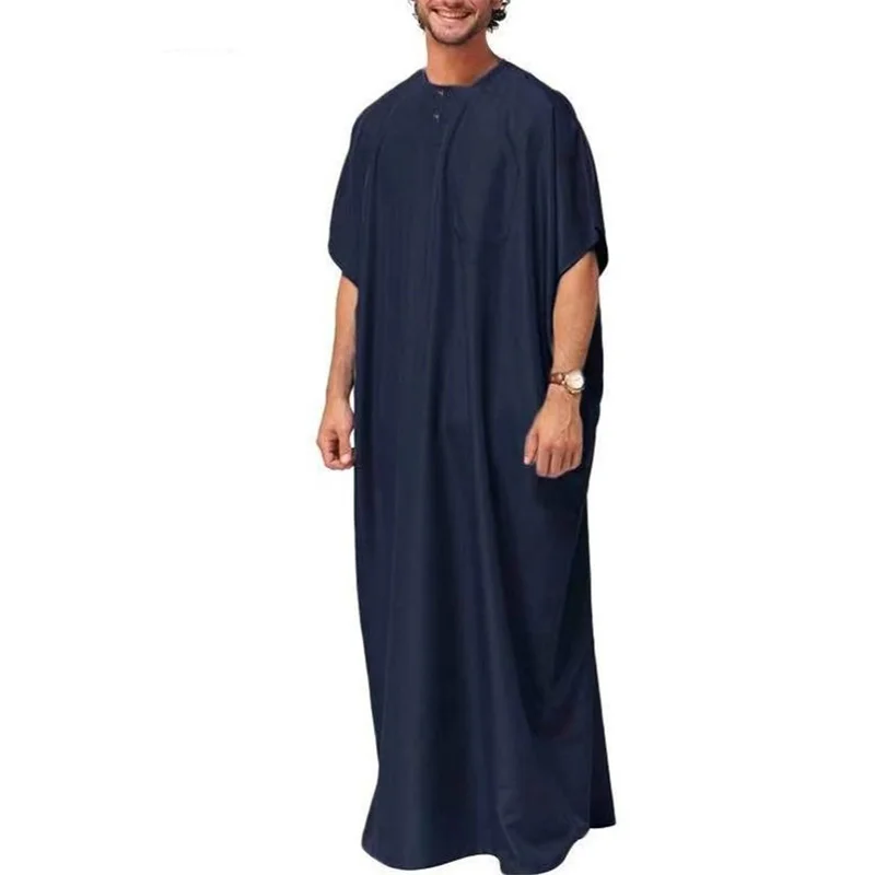 New Muslim Middle East Arab Dubai Robes Malaysia Men's Shirt Muslim Robe Muslim Fashion Dubai Abaya Turkey Arabic Men Clothing