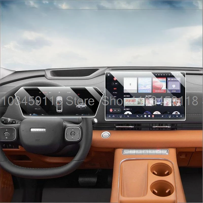 Фото Защитная пленка из закаленного стекла для Haval H6 L / H6L 2026, 14.6-дюймового автомобильного GPS-навигатора и 12.3-дюймового приборного дисплея. ﻿ ﻿ ﻿ ﻿ №3