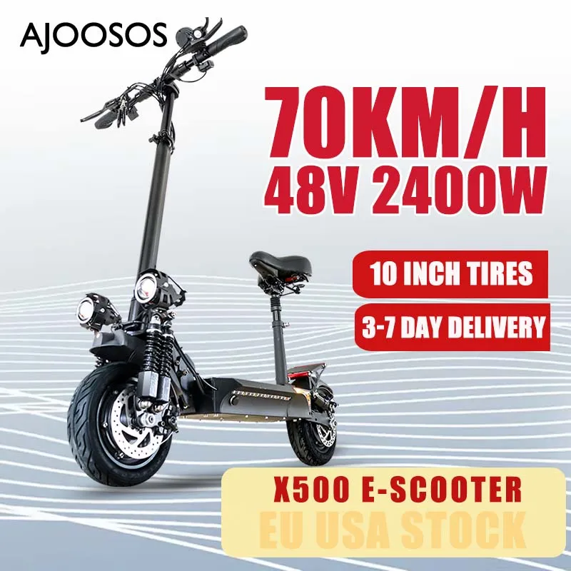 

Водонепроницаемый Электрический скутер 10 дюймов дорожные шины электрические скутеры 2400 Вт 48 в двойной привод 70 км/ч высокоскоростной литие...