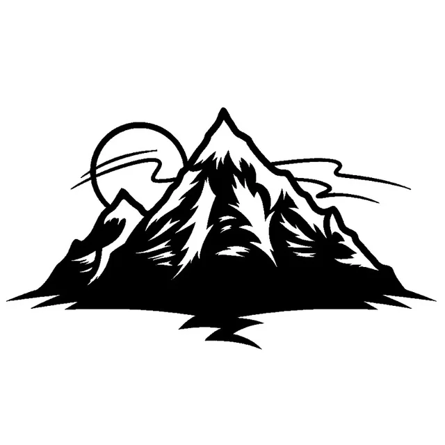 

19.7cm*11.2cm Sun Climbs Up The Mountain Delicate Vinyl Car Sticker Unusual Window Decal