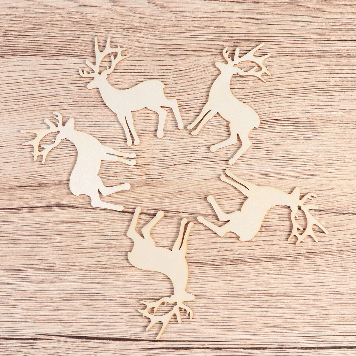 

Christmas Wood Wooden Ornaments Tree Reindeer Decorations Slices Cutouts Ornament Snowflake Decoration Unfinished Diy Hanging