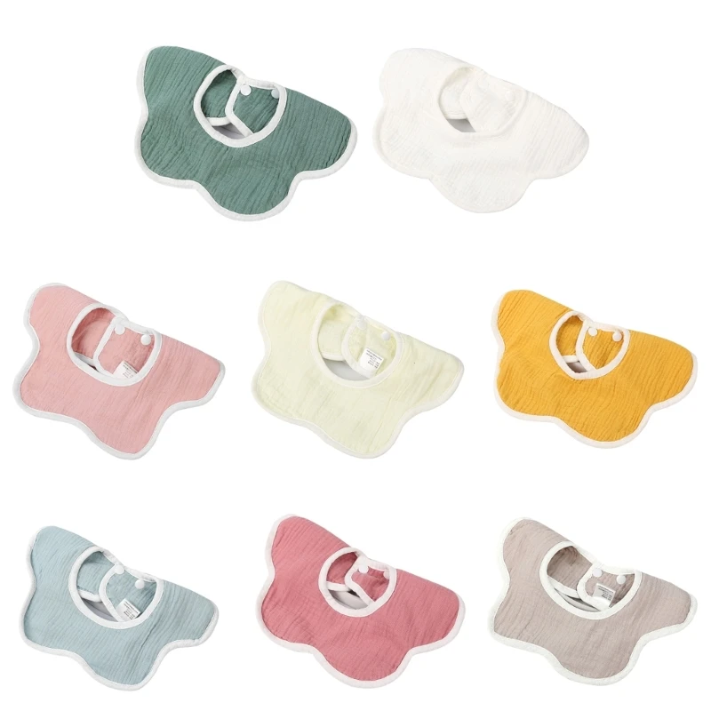 

Newborn Bib Absorbent Baby Feeding Teething Bib Soft Adjustable Snaps Bib Burp