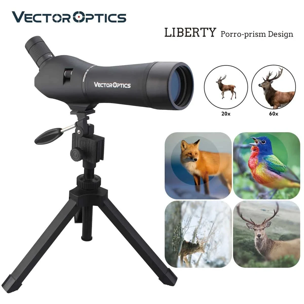 

Vector Optics Liberty 20-60x60 Hunting Telescope Spotting Scope