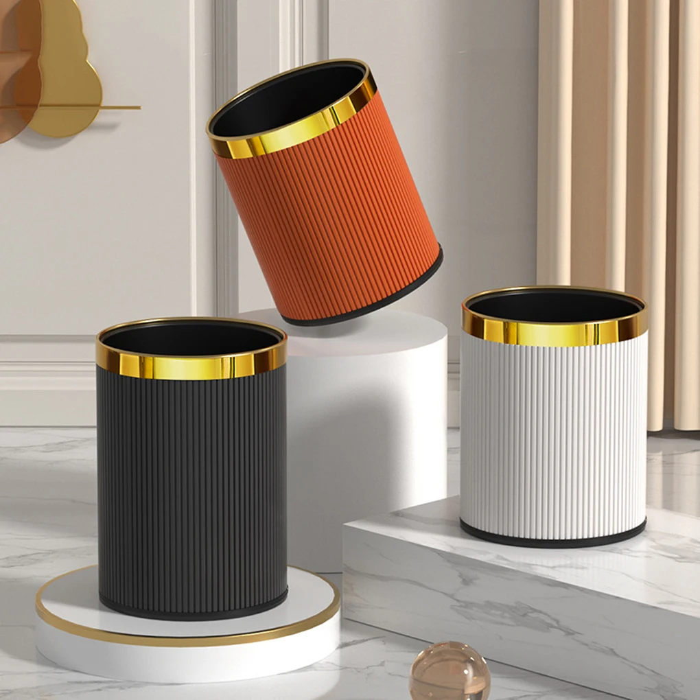 

Kitchen Bathroom Trash Can Garbage Bin Universal Fashionable Outdoors For Business Living Room Household Bedroom Toilet