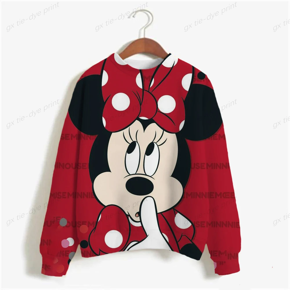 Korean version of Disney Mickey Mouse print hooded sweater female student jacket trendy ins sweater women's top women's hoodie