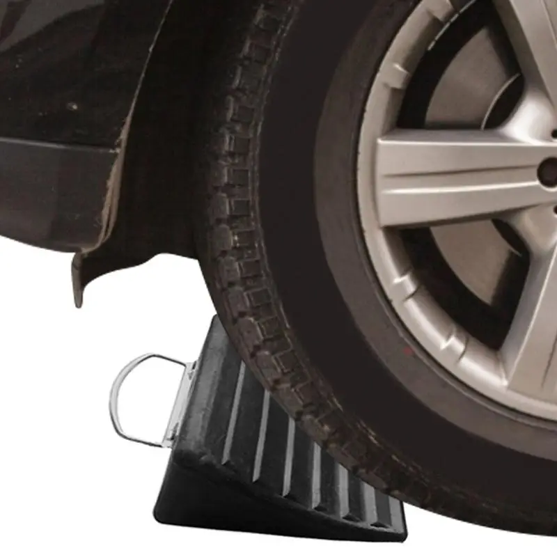 

Wheel Chocks For Trucks Solid Heavy Duty Rubber Wheel Toppers Grip Ribbed Tire Chock Camper Accessories For Car Travel Trailers