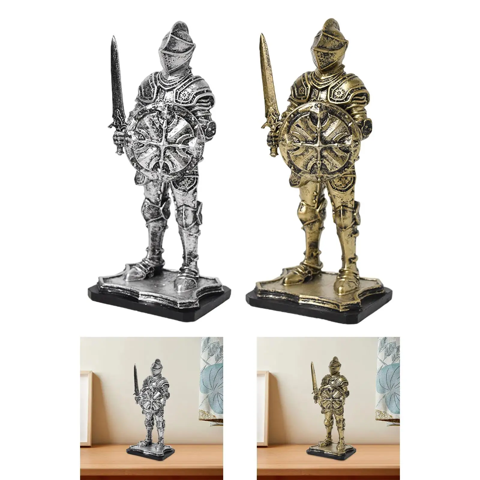 Статуя рыцаря винтажная креативная скульптура для центрального стола прихожей
