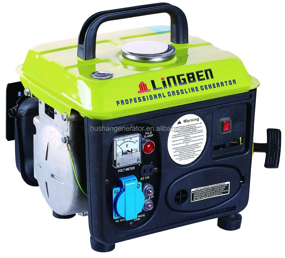 

Hot Selling 220V/110V 8.3A 50HZ 650w portable mini 12v dc gasoline generator