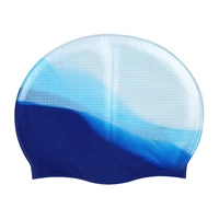 swimming caps elastic waterproof silicone protect ears swimming cap free size for adults long hair sports swim pool hat