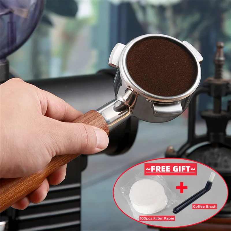 

Coffee Bottomless Portafilter 51MM for Delonghi Filter Alloy 2/3 Ear Replacement Basket بورتافلتر ديلونجي Espresso