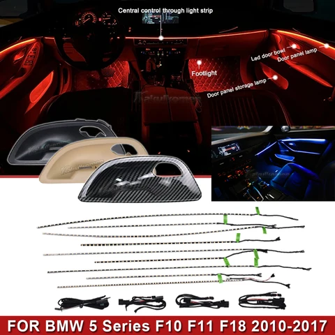 Для BMW F10 F11 F18 Светодиодная лампа автомобильные аксессуары интерьерные декоративные огни Rgb автозапчасти освещение неоновая полоса украшения автомобилей