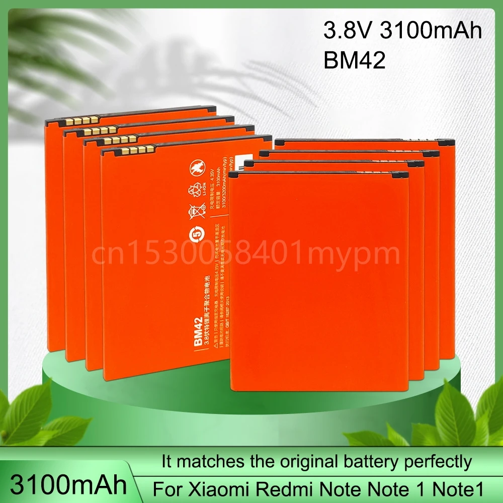 Аккумуляторная батарея большой емкости для телефона Redmi Note BM42 3100 мАч для Xiaomi Mi Redmi Note 1