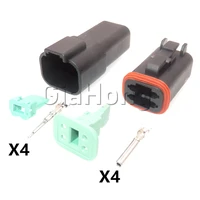 1 set 4 ways auto parts car waterproof plugs dt06 4s dt04 4p excavator throttle motor sealed wire harness socket