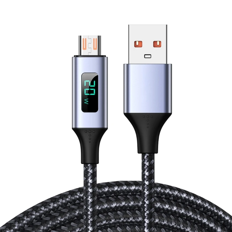 

Долговечный плетеный шнур USB-Micro USB для быстрой зарядки и 480 Мбит/с для синхронизации данных, плетеные кабели, кабели для цифрового дисплея, шн...