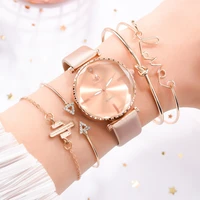 reloj mujer gold watch women new strap womens watch fashion classic quartz watch womens watch bracelet combination set watch