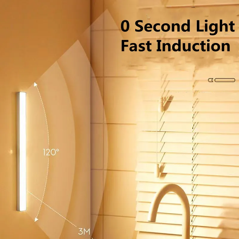 Беспроводной Датчик Движения Светодиодный Светильник Перезаряжаемая Лампа Для